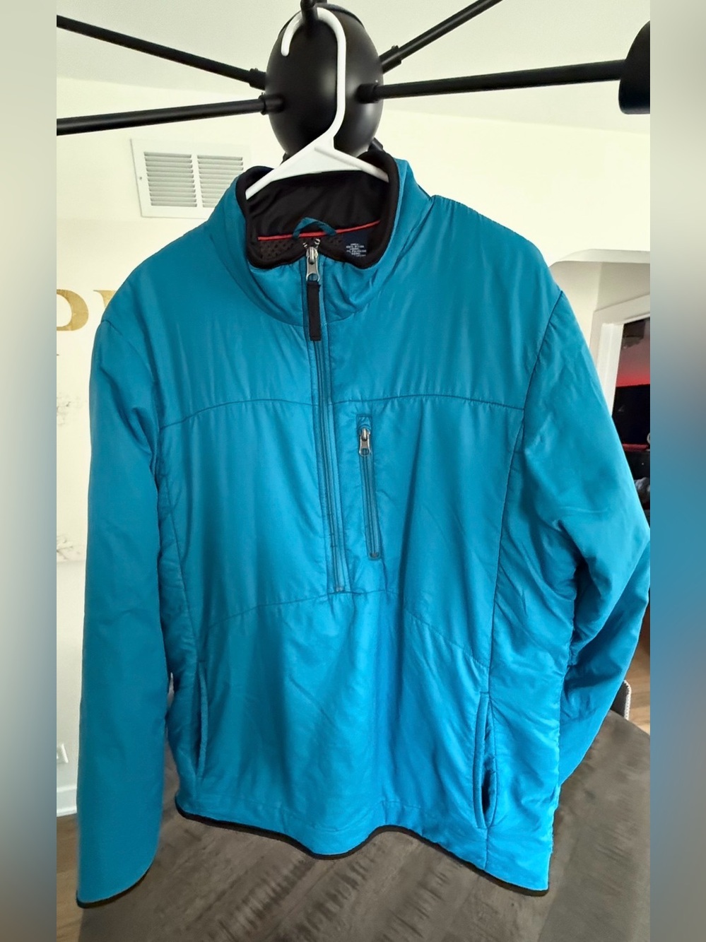 Chaps Teal Quarter-Zip Performance Jacket